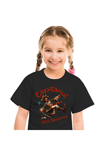 StoryGift Romania Tricou Copii cu Pirat haios Cu Sabie si Palarie Maro Alerga...