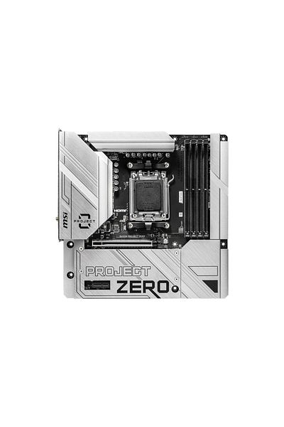 MSI اللوحة الأم Project Zero B650m - مقبس AMD Am5 DDR5 7600(OC)mhz Matx