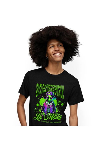 StoryGift Romania Tricou Barbati cu Extraterestru Gangster Cu Sapca In Spatiu Infinit, Jocuri Vide,Black_L