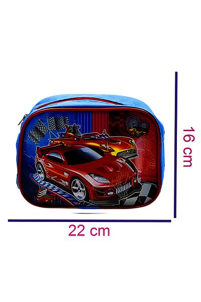 Gen-Of Rucsac și cutie de prânz pentru mașină de curse cu 2 compartimente Albastru COD:1309