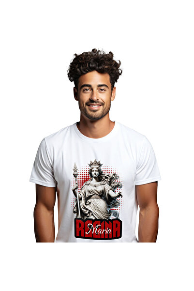 StoryGift Romania Tricou Barbati cu Statuie Stil Grecesc Regina Cu Coroana Si...