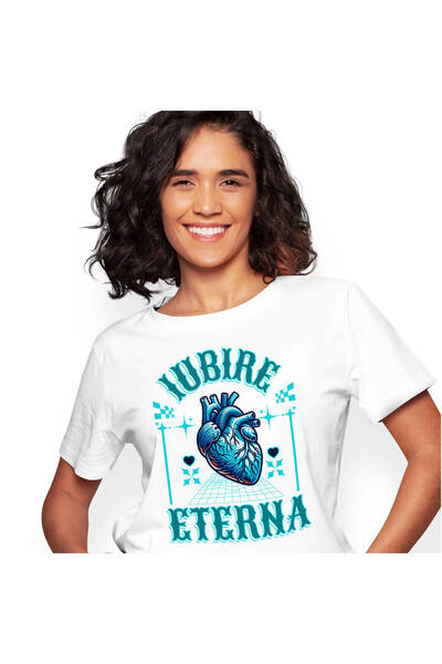 StoryGift Romania Tricou Femei cu Inima Anatomica Iubire eterna Valentine's D...