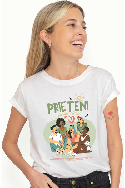 StoryGift Romania Tricou Femei Prieteni soarele vietii noastre familia aleasa...