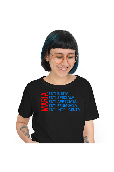 StoryGift Romania Tricou Femei cu Mesaj Romantic Valentine's Day, Iubita, Dra...