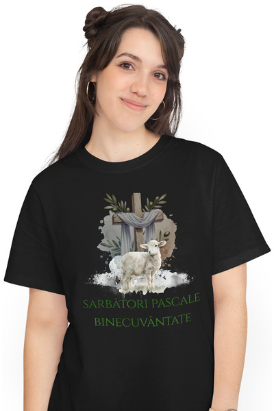 StoryGift Romania Tricou Femei sarbatori pascale binecuvantate fericite cu im...
