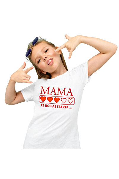 StoryGift Romania Tricou Copii cu Inimi Pline Culoare, Mama Puternica, Sora, ...