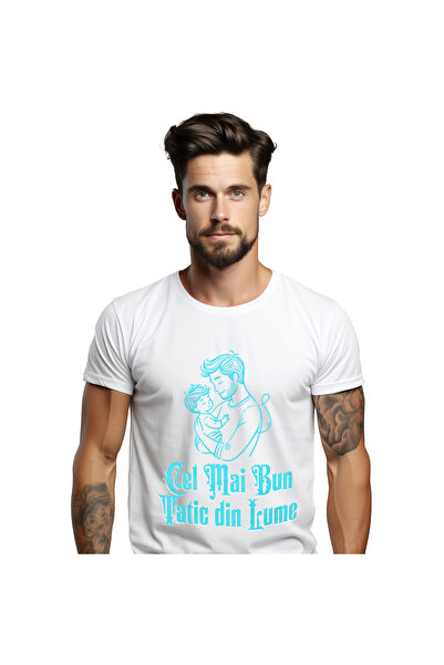 StoryGift Romania Tricou Barbati cu Silueta Tata Si Copil Bebe, Copii, Famili...