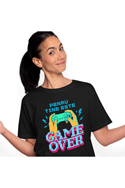 StoryGift Romania Tricou Femei cu Maneta Jocuri Video In Maini Copil, Lume Di...