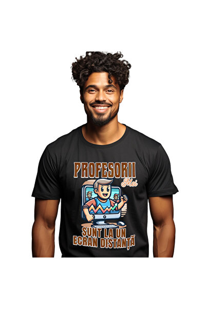 StoryGift Romania Tricou Barbati cu Animatie Barbat Brunet 3D Monitor Grafic ...