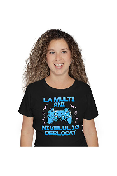 StoryGift Romania Tricou Femei cu Maneta Joc Video Lume Digitala, Gamer, Copi...