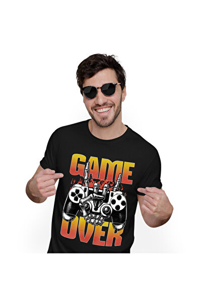 StoryGift Romania Tricou Barbati cu Maneta Joc Video Cu mana Schelete, Gamer Lume Digital cu impri,Black_L