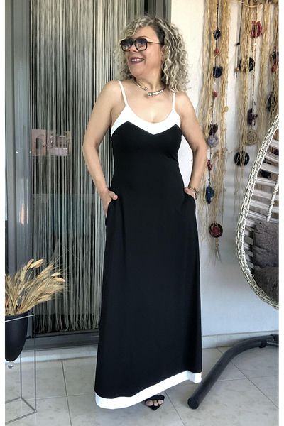 Dila Butik Scuba White Garnished Strap Dress