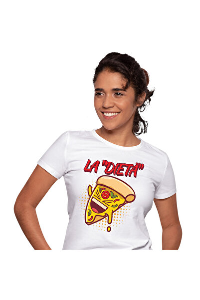StoryGift Romania Tricou Femei cu Felie DE Pizza Fericita RazandCopii Fast Fo...