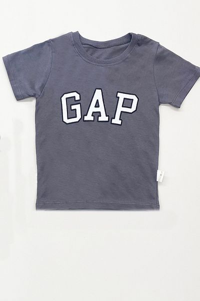 HÇM Boy's Bottom-Up Suit with Text Printed Short Sleeves