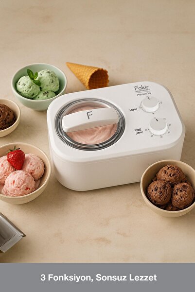 Fakir Premium Icy Dondurma Yapma Makinesi-Beyaz