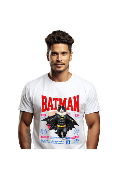 StoryGift Romania Men's T-Shirt with Strong Man Motivational Huge Wheel Super...