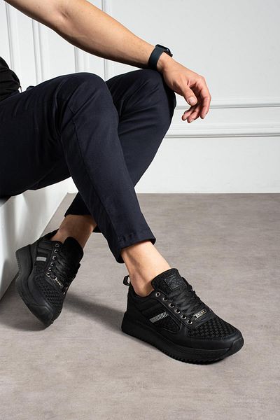 L.A Polo High Sole Black Men's Sneaker