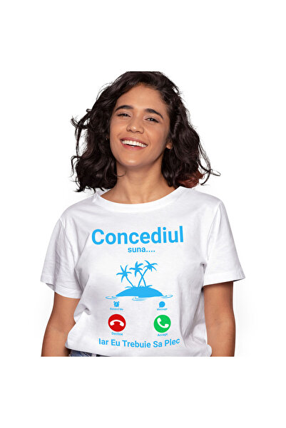 StoryGift Romania Tricou Femei cu Apel Telefonic Insula Suna Trebuie Sa Plec,...