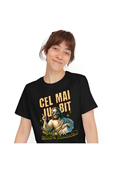 StoryGift Romania Tricou Femei cu Iisus Hristos Cu Ochelari De Soare Vesel Fl...