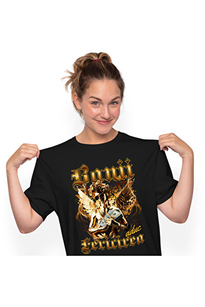 StoryGift Romania Tricou Femei cu Statuie De Aur Cu Aripi Si Ochelari De Soare, Teanc De Bani cu i,Black_XS