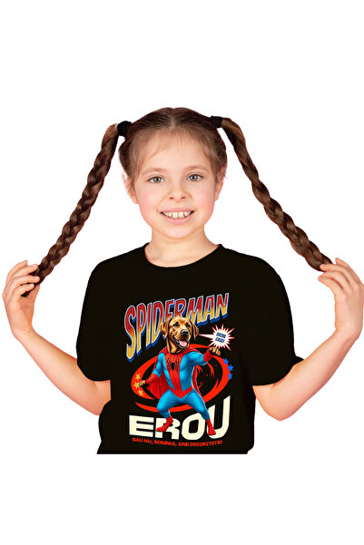 StoryGift Romania Tricou Copii cu Labrador Retriever Caine In Costum de Spide...