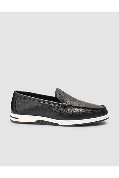 Cabani 100% Genuine Leather Black Men's Loafer