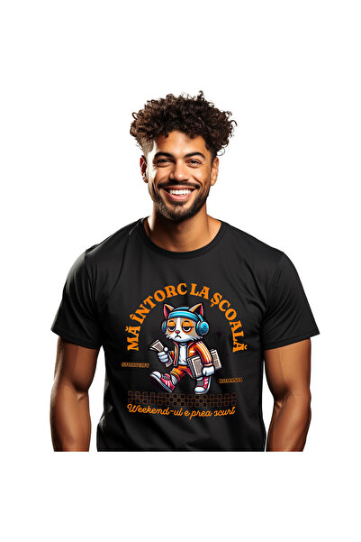 StoryGift Romania Tricou Barbati cu Pisica Suparat Extenuata Tinuta Hip Hop G...