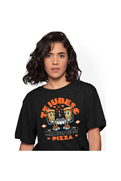 StoryGift Romania Tricou Femei cu Intalnire Romantica Felii De Pizza, Iubire,...