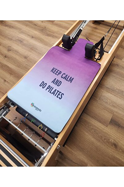 ESSENDO 'KEEP CALM AND DO PİLATES' MOR REFORMER MAT (PİLATES MATI)