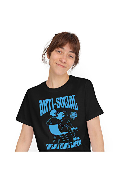 StoryGift Romania Tricou Femei cu Silueta Masculina Cu Cana De Cafea Imensa, ...