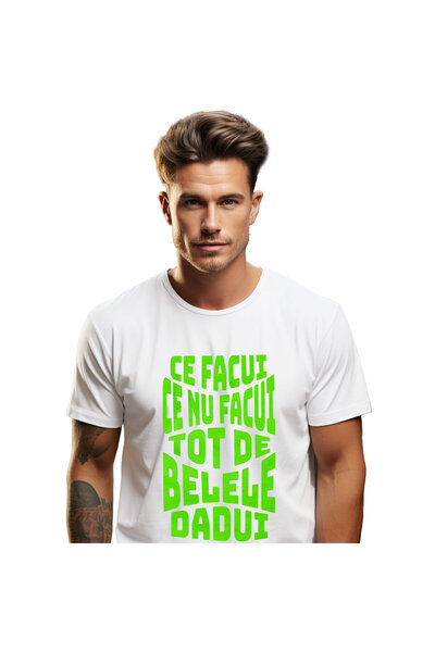 StoryGift Romania Tricou Barbati cu Mesaj In Limba Romana Oltean Iluzie Optic...