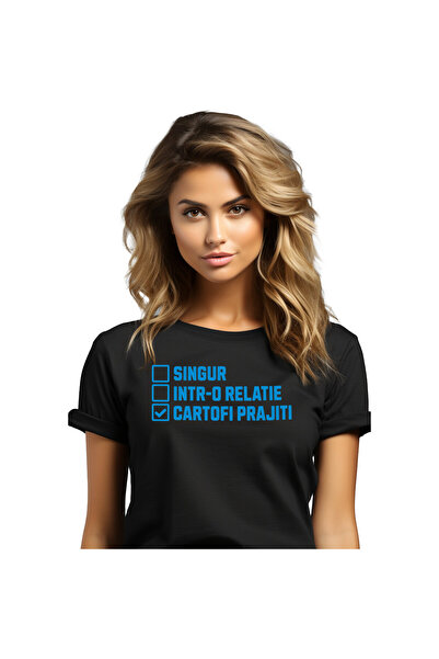 StoryGift Romania Tricou Femei cu Optiuni Variante raspuns Haioase Mancare Fa...