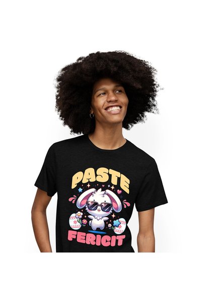 StoryGift Romania Tricou Barbati cu Iepure Cool Alb Cu Ochelari De Soare oua ...