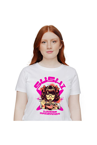 StoryGift Romania Tricou Femei cu Fata Stil Anime Cu Fundite Si Ochelari De V...