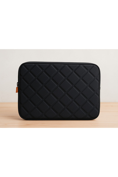 Arnee Αντικραδασμική τσάντα για φορητό υπολογιστή με μαύρο ανάγλυφο μοτίβο για φορητό υπολογιστή 13-14 ιντσών