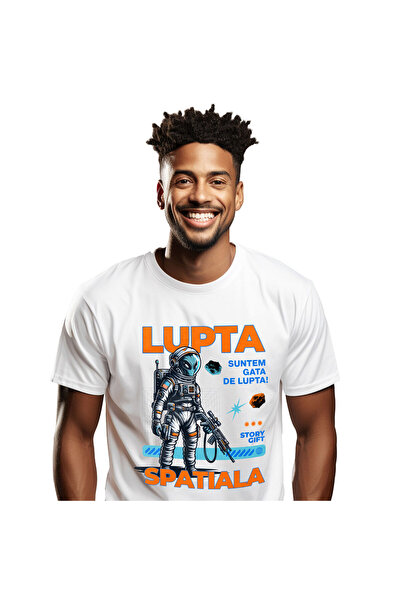 StoryGift Romania Tricou Barbati cu Iubitorii De Spatiu Cosmic Portret Extrat...
