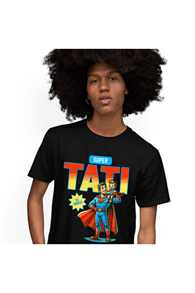 StoryGift Romania Tricou Barbati cu Barbat Costum Super man, Erou, Copil, Fra...