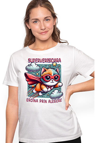 StoryGift Romania Tricou Femei Super Verisioara, SuperErou, Eroina Prin Alege...