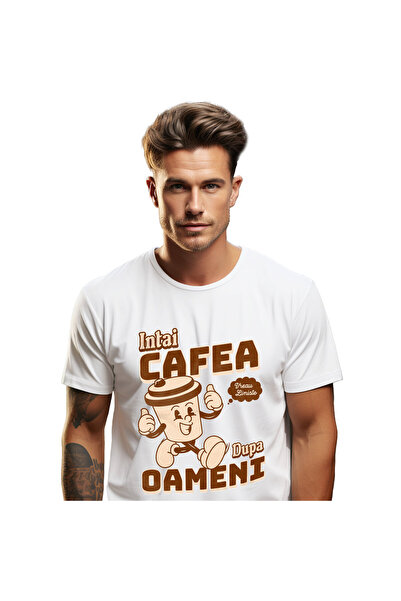 StoryGift Romania Tricou Barbati cu Pahar De Cafea Vesel Aratand semn OK, In ...