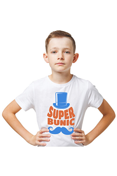 StoryGift Romania Tricou Copii cu Mustata Si Palarie Inalta, familie, Super U...