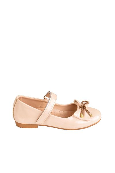 minibonito Girl's Anatomical Sole Stone Shiny Patent Leather Ballerina Shoes