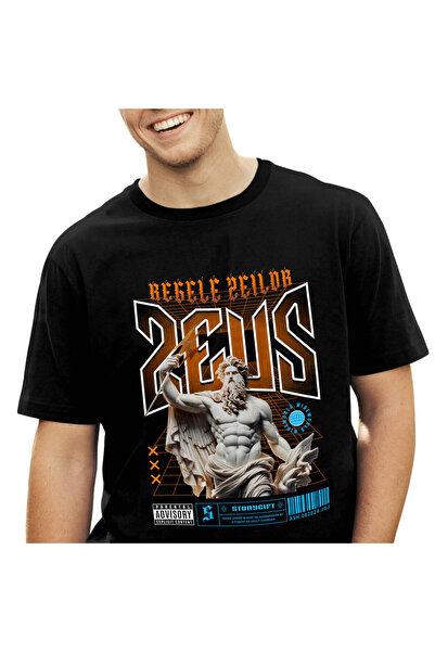 StoryGift Romania Tricou Barbati cu Statuie Greceasca Bust Dezgolit Cu Arma, ...