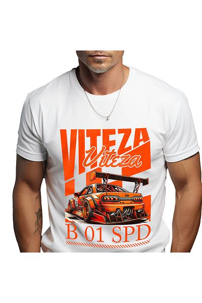 StoryGift Romania Men's Orange Racing Car T-Shirt Number 32 Speed ​​Racing Enthusiast I,White_M