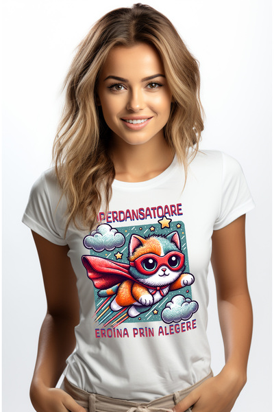 StoryGift Romania Tricou Femei Super Dansatoare, SuperErou, Eroina Prin Alege...