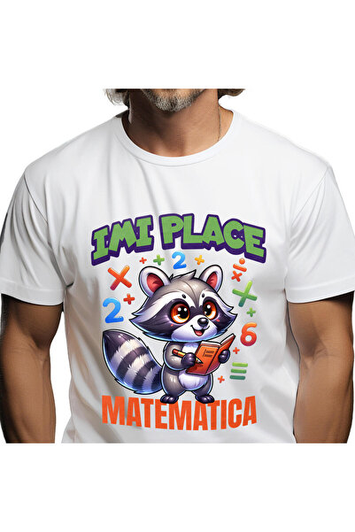 StoryGift Romania Tricou Barbati cu Sconcs matematician numere carti scoala, ...