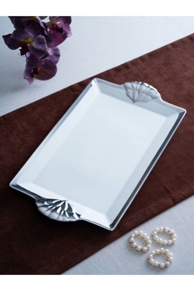 ACAR Arwen Rectangular Silver Tray 46X25X3Cm