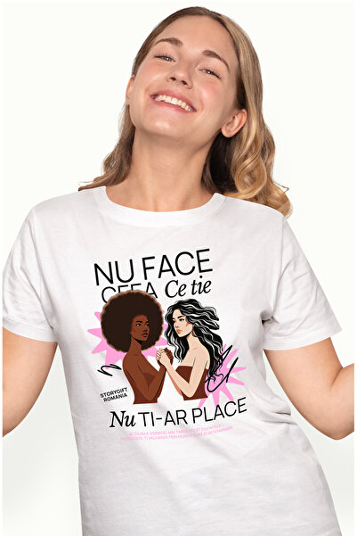 StoryGift Romania Tricou Femei Text Inspirational Femei Sustinire Nu Face Cee...