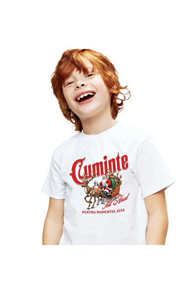 StoryGift Romania Tricou Copii cu Sania lui Mos Craciun Trasa De Ren, Cadouri...