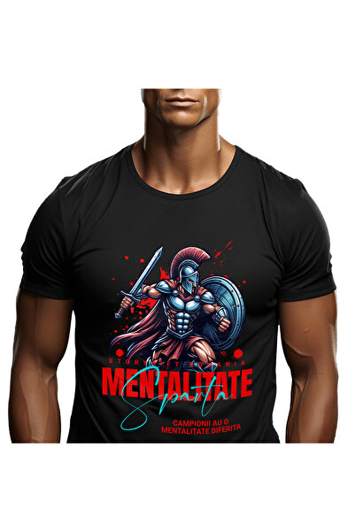 StoryGift Romania Tricou Barbati cu Razboinc Samurai Cu Scut DE Lupta Si sabi...