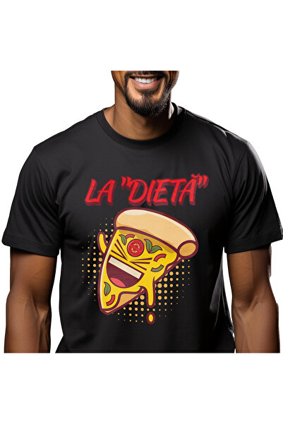 StoryGift Romania Tricou Barbati cu Felie DE Pizza Fericita RazandCopii Fast ...
